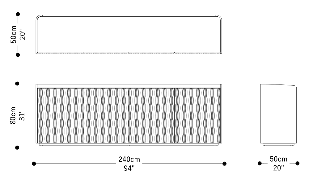 Imagen de las dimensiones principales del producto